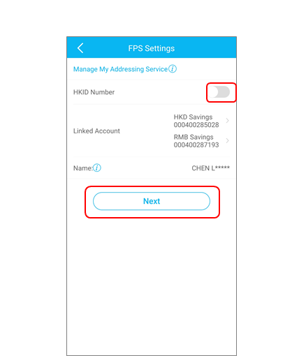 Cancel FPS with HKID number addressing