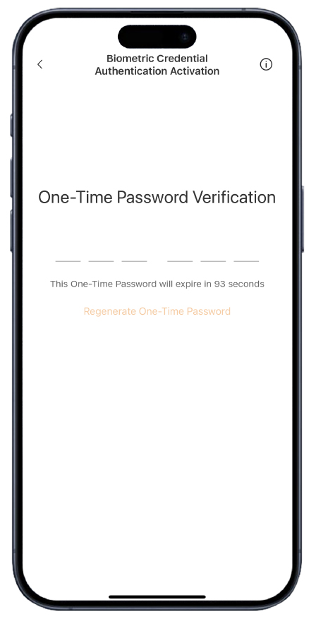 activate Biometric Credential Authentication